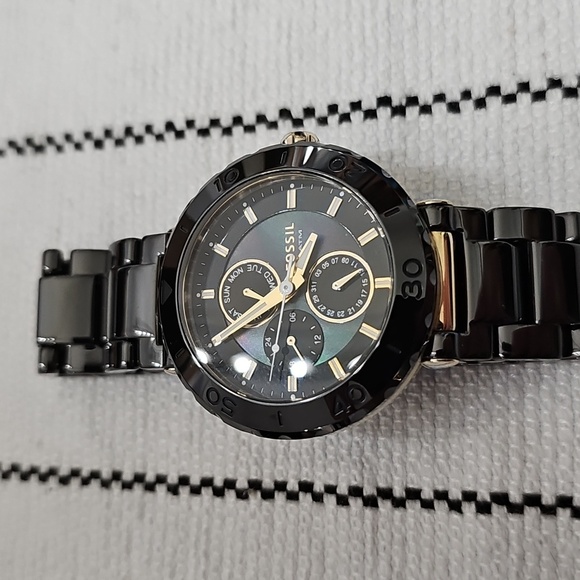 Fossil Black and Gold Women's Stainless Steel Watch - Picture 2 of 10